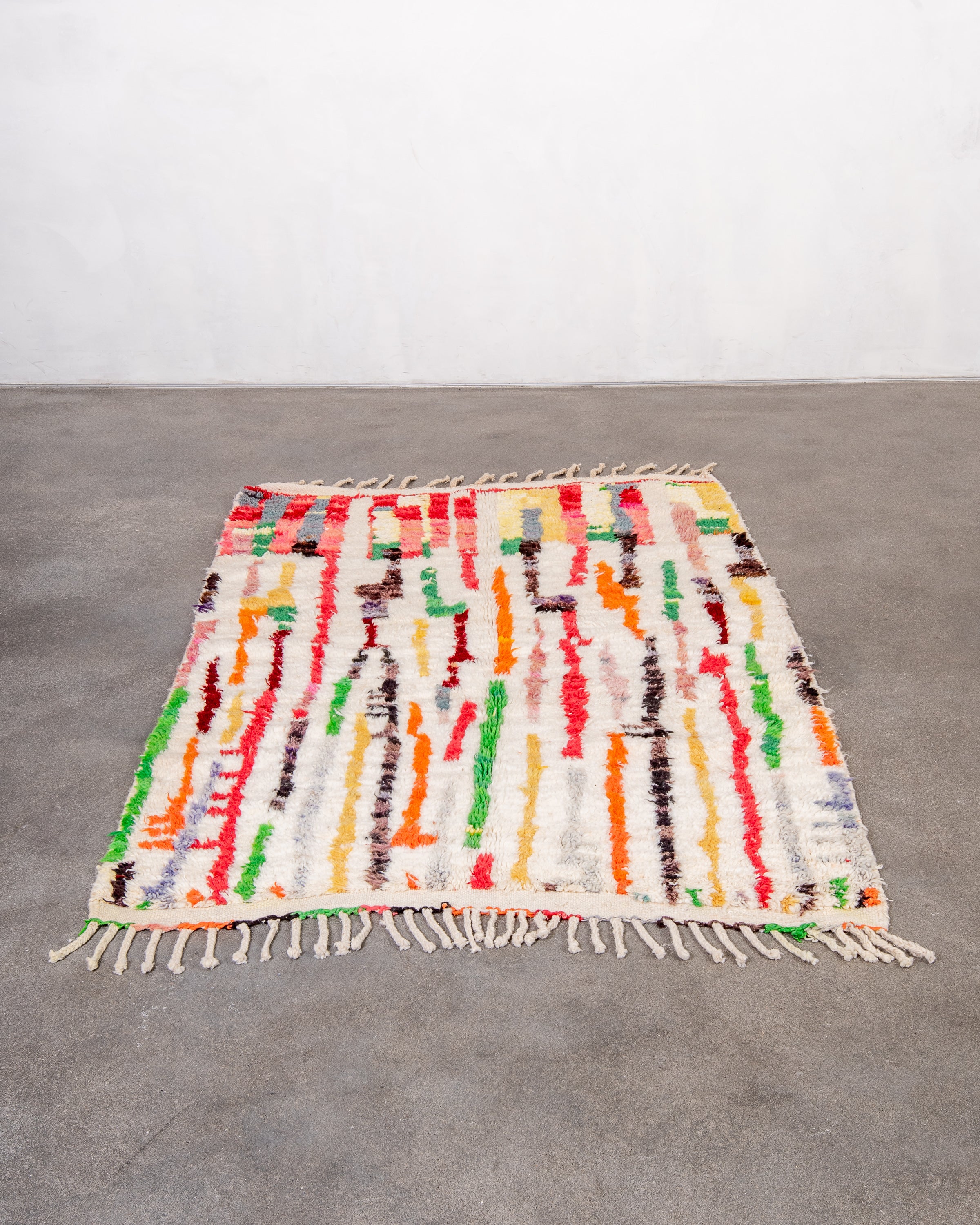 Modern designer handcrafted Berber rug from morocco Boujad with beautiful colors and patterns